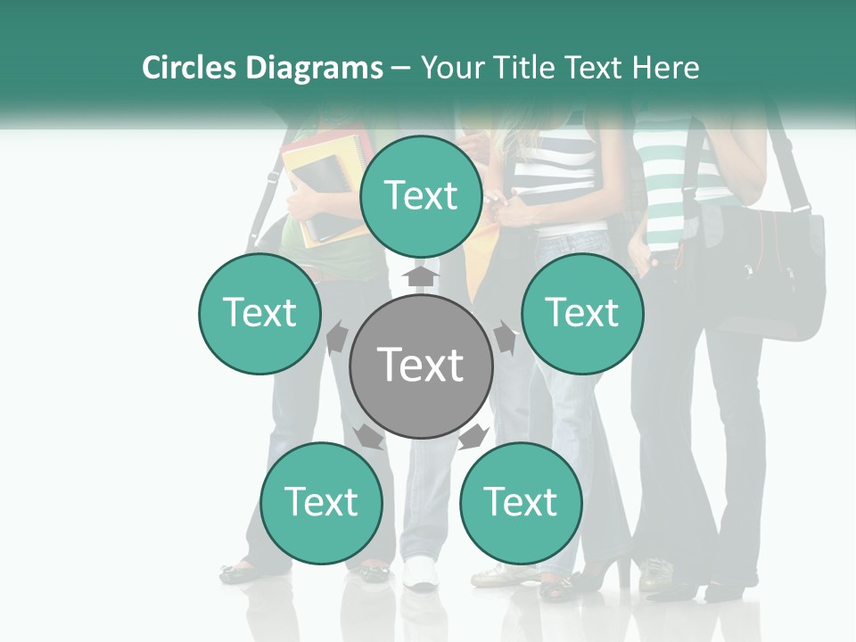School Woman Book PowerPoint Template