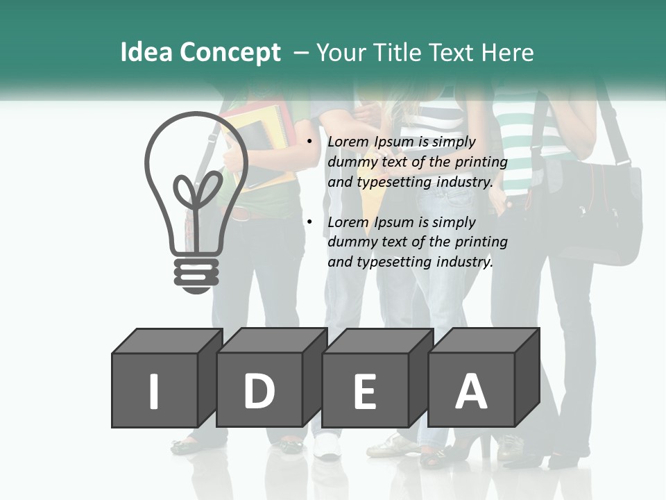 School Woman Book PowerPoint Template
