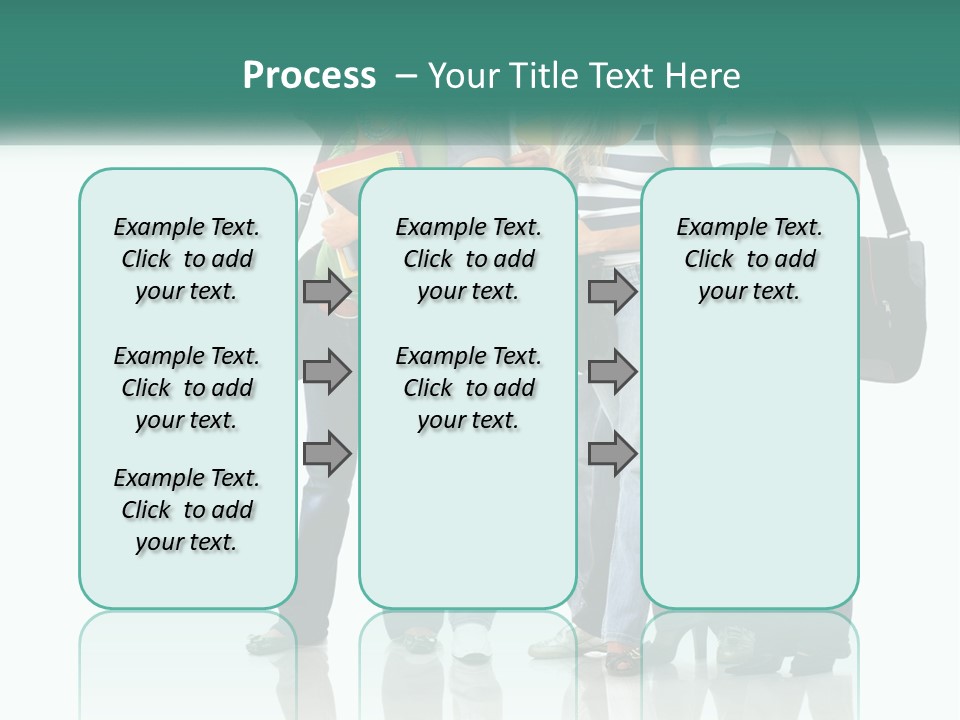School Woman Book PowerPoint Template