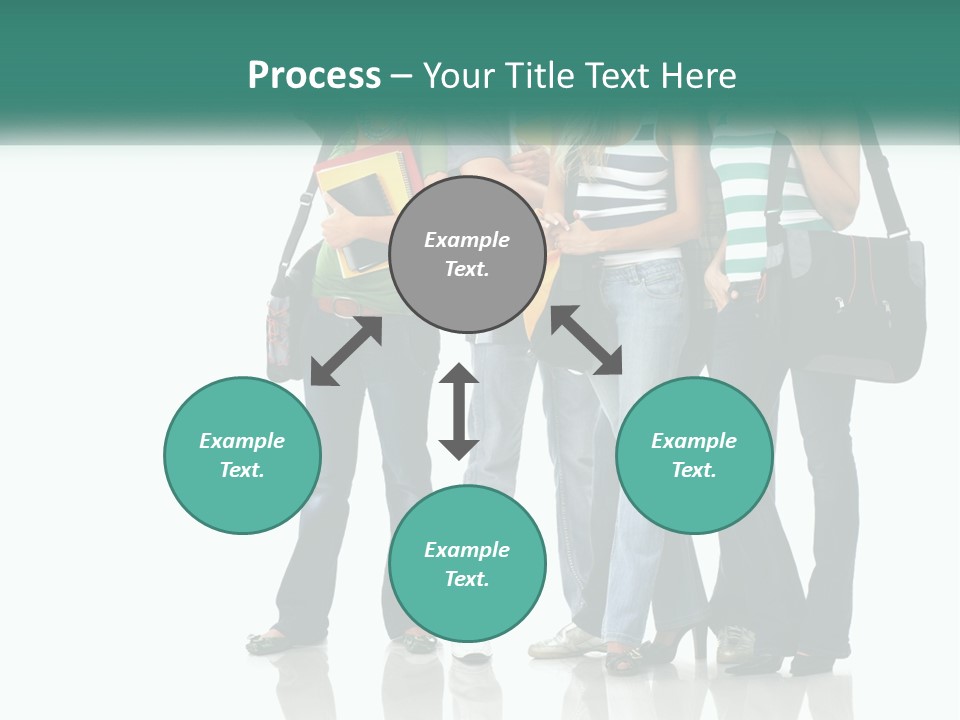 School Woman Book PowerPoint Template