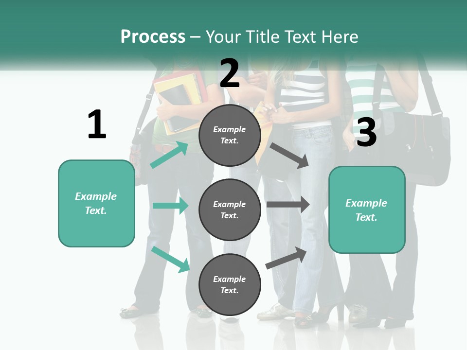 School Woman Book PowerPoint Template