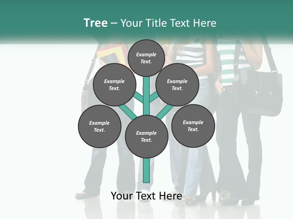 School Woman Book PowerPoint Template