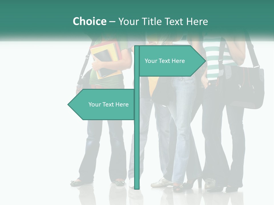 School Woman Book PowerPoint Template