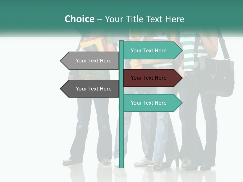 School Woman Book PowerPoint Template