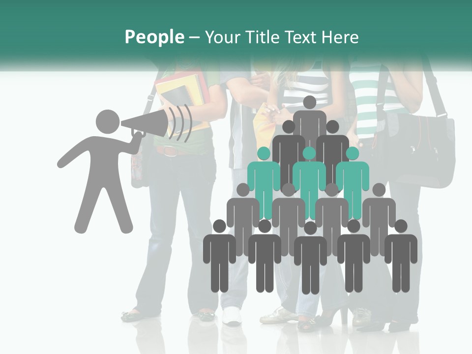 School Woman Book PowerPoint Template
