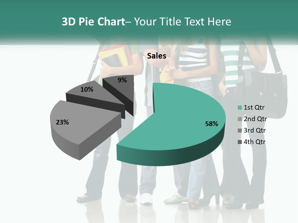 School Woman Book PowerPoint Template