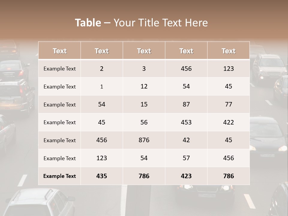 Car Color Objects PowerPoint Template
