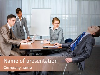 Board Man Seminar PowerPoint Template