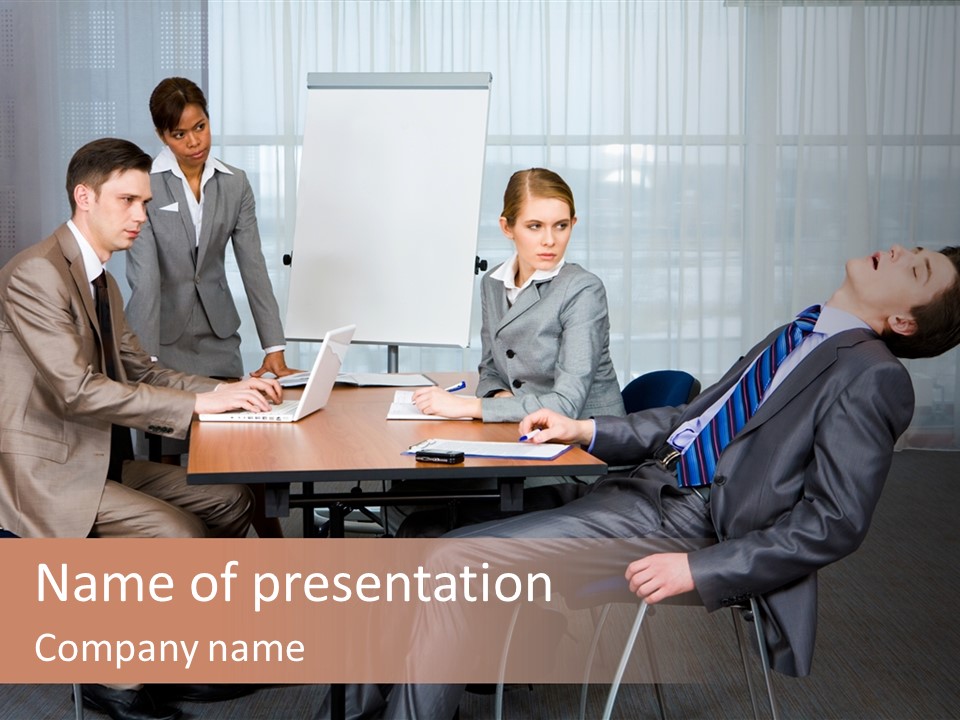 Board Man Seminar PowerPoint Template