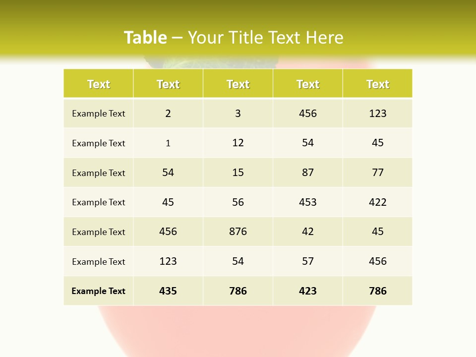 Occasion Garnish Fresh PowerPoint Template