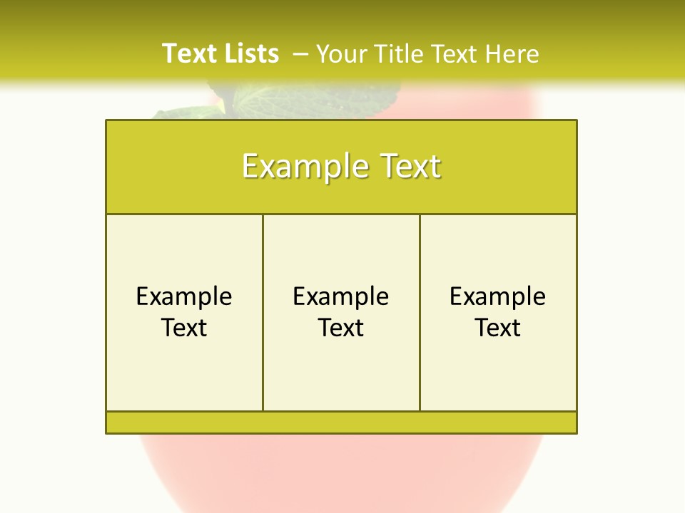 Occasion Garnish Fresh PowerPoint Template