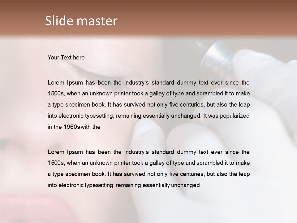 Care Trendy Face PowerPoint Template