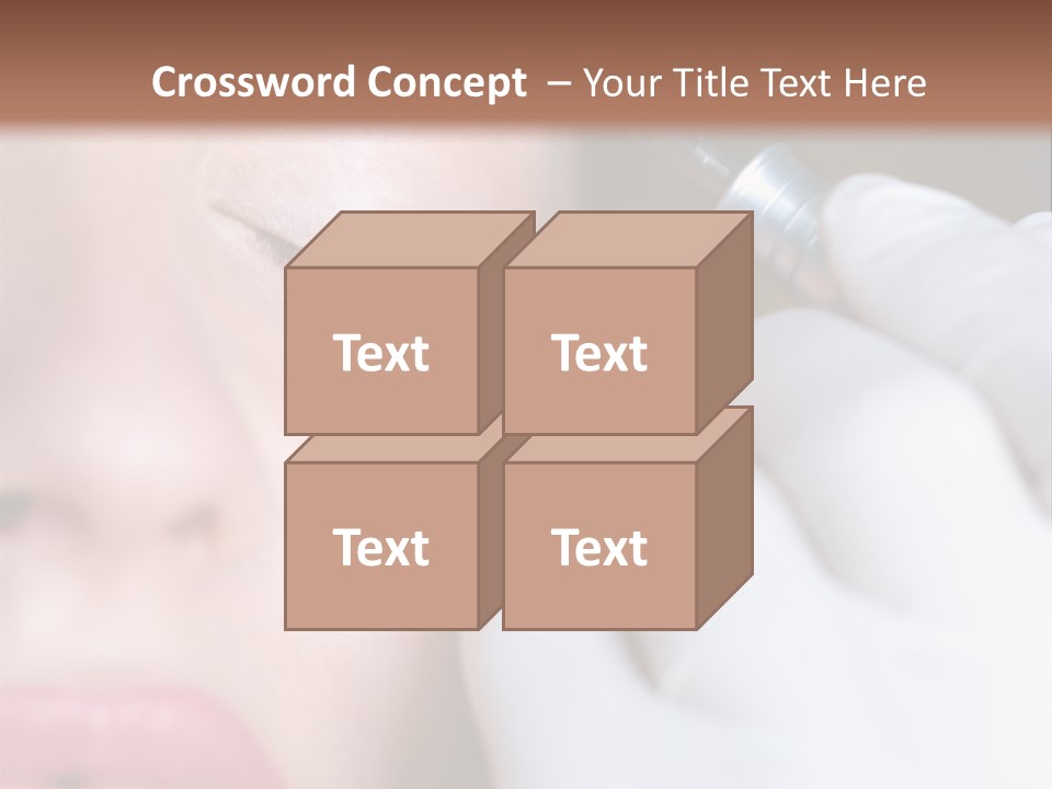 Care Trendy Face PowerPoint Template