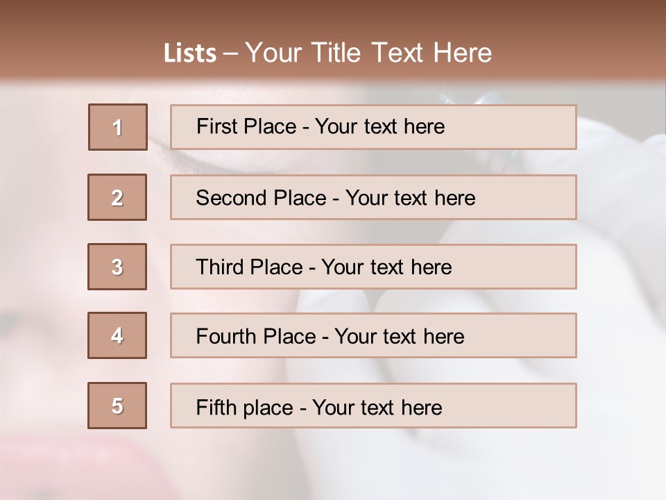 Care Trendy Face PowerPoint Template