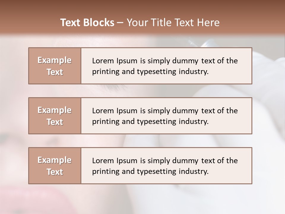 Care Trendy Face PowerPoint Template