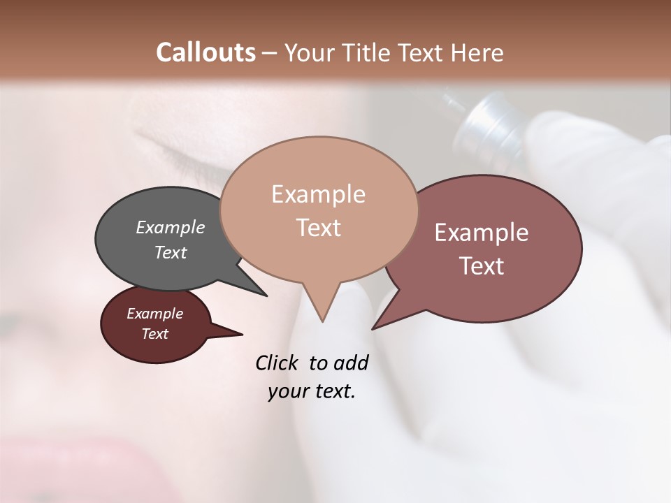 Care Trendy Face PowerPoint Template