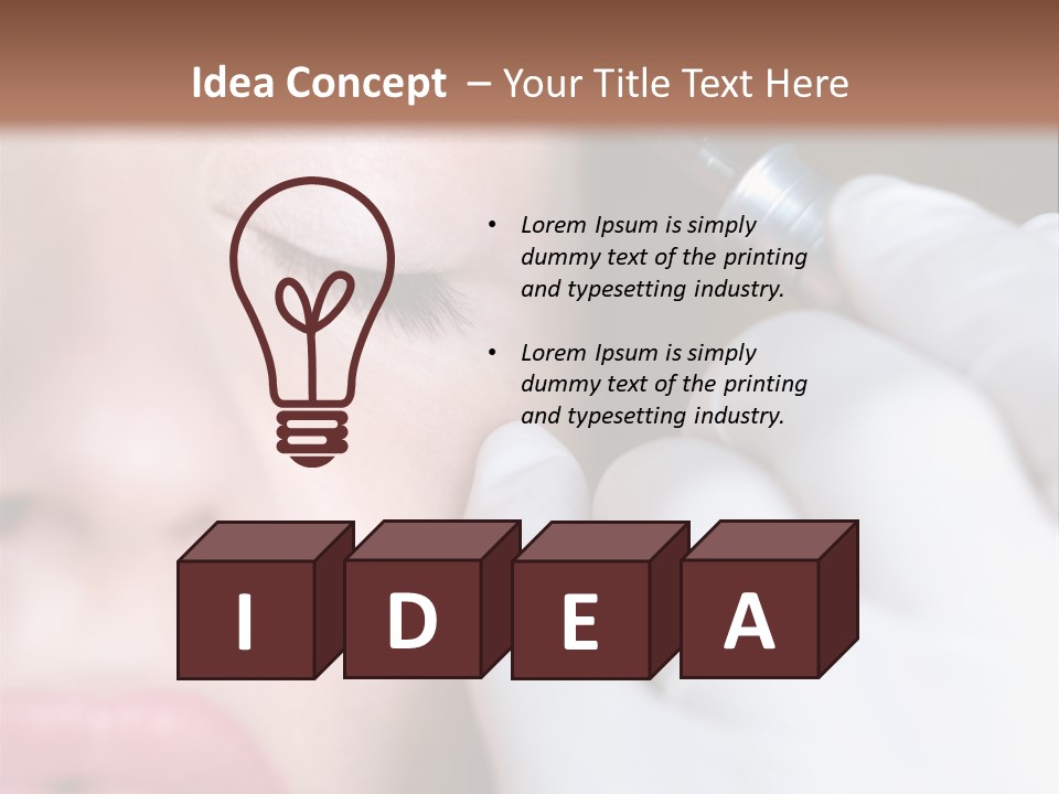 Care Trendy Face PowerPoint Template