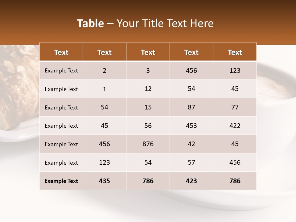 Isolated Caffeine Patisserie PowerPoint Template