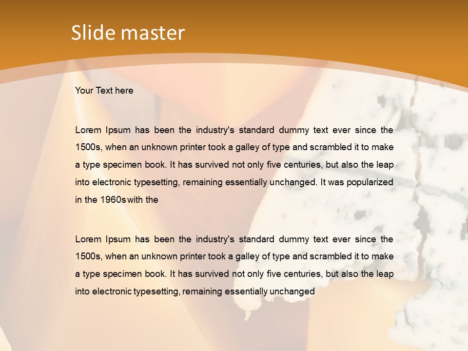 Hole Delicious Cheddar PowerPoint Template