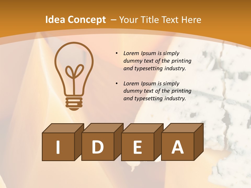 Hole Delicious Cheddar PowerPoint Template