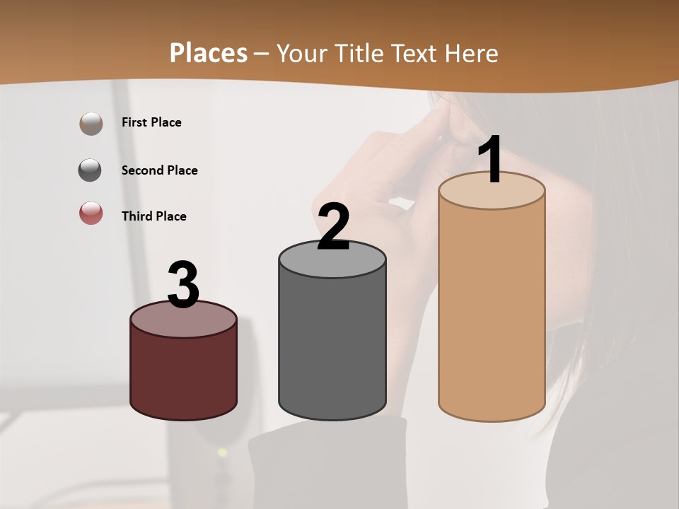Female File Table PowerPoint Template