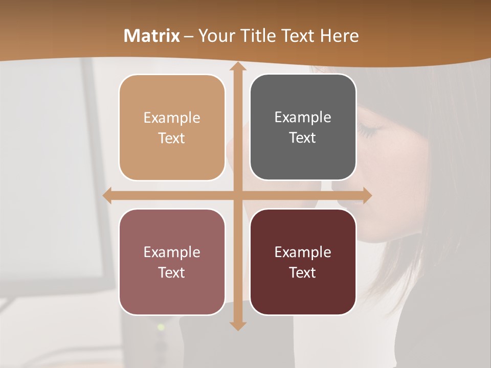 Female File Table PowerPoint Template