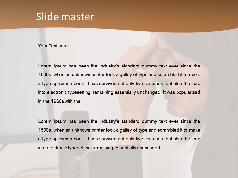 Female File Table PowerPoint Template