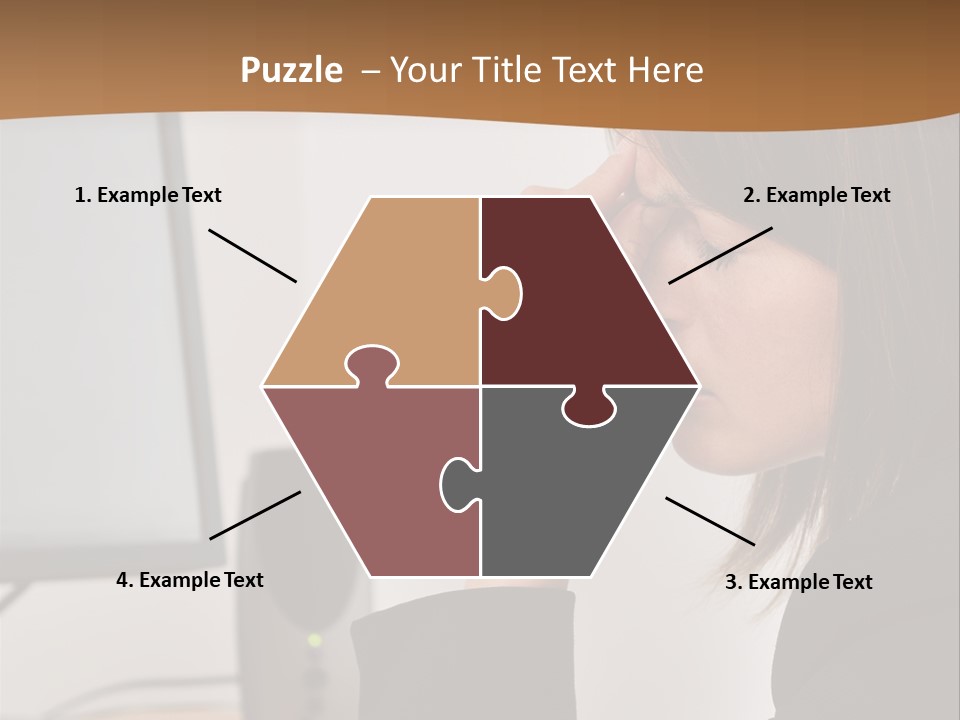 Female File Table PowerPoint Template