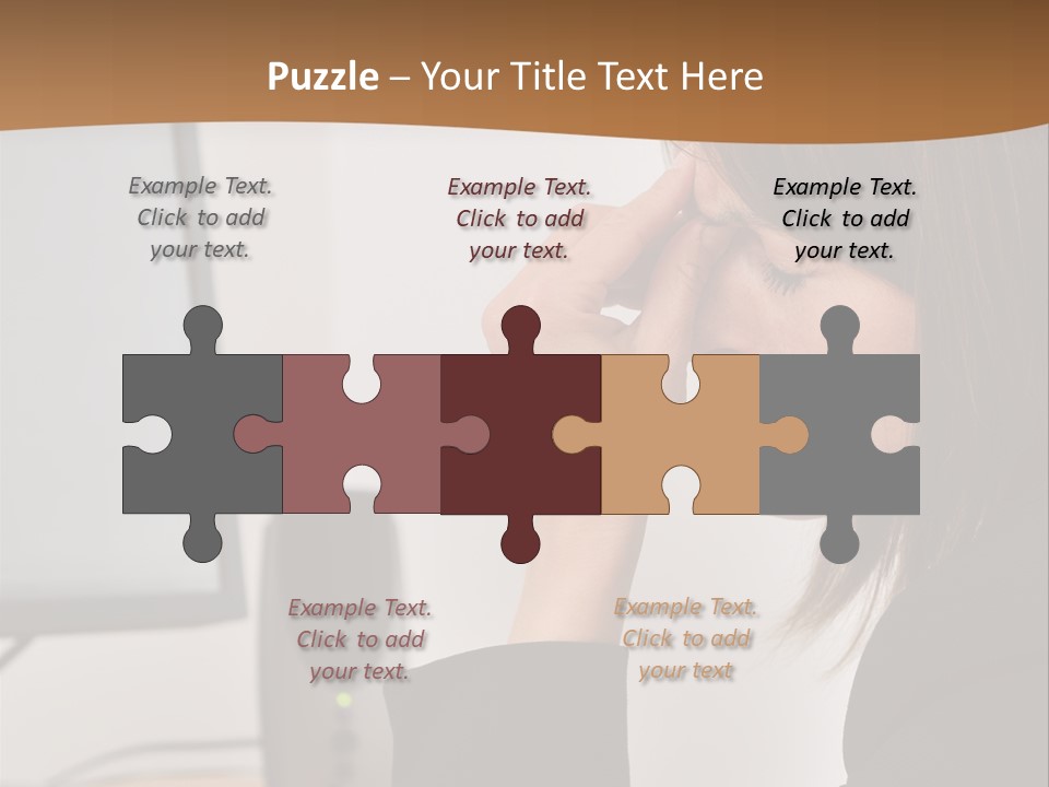 Female File Table PowerPoint Template