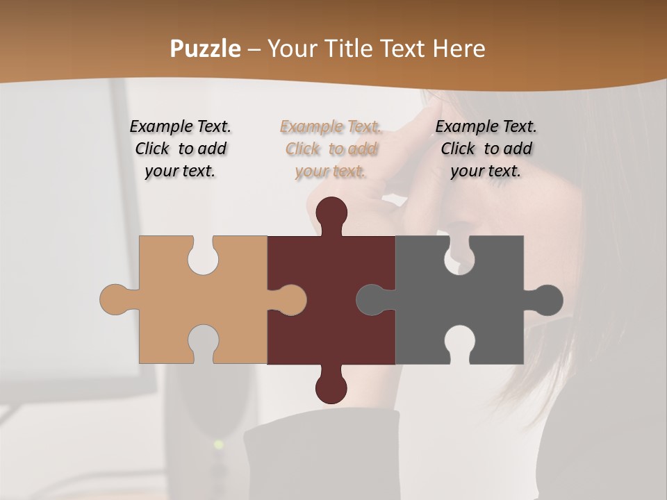Female File Table PowerPoint Template