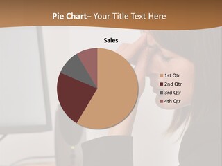 Female File Table PowerPoint Template