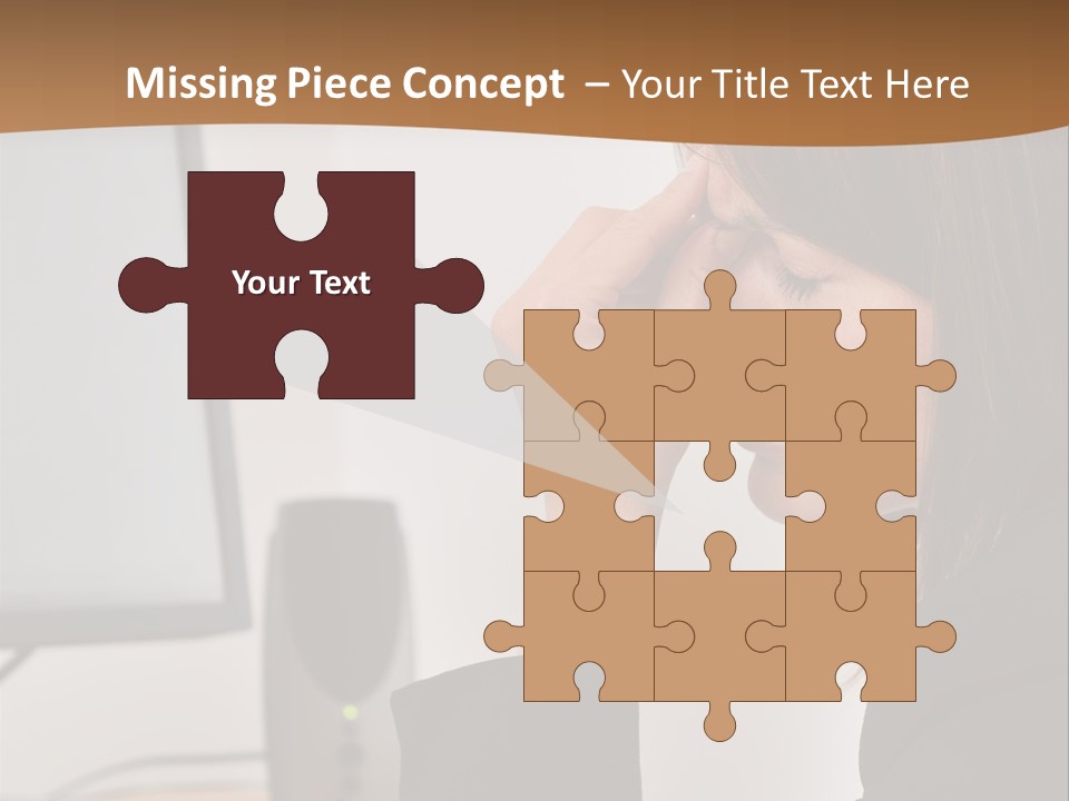 Female File Table PowerPoint Template