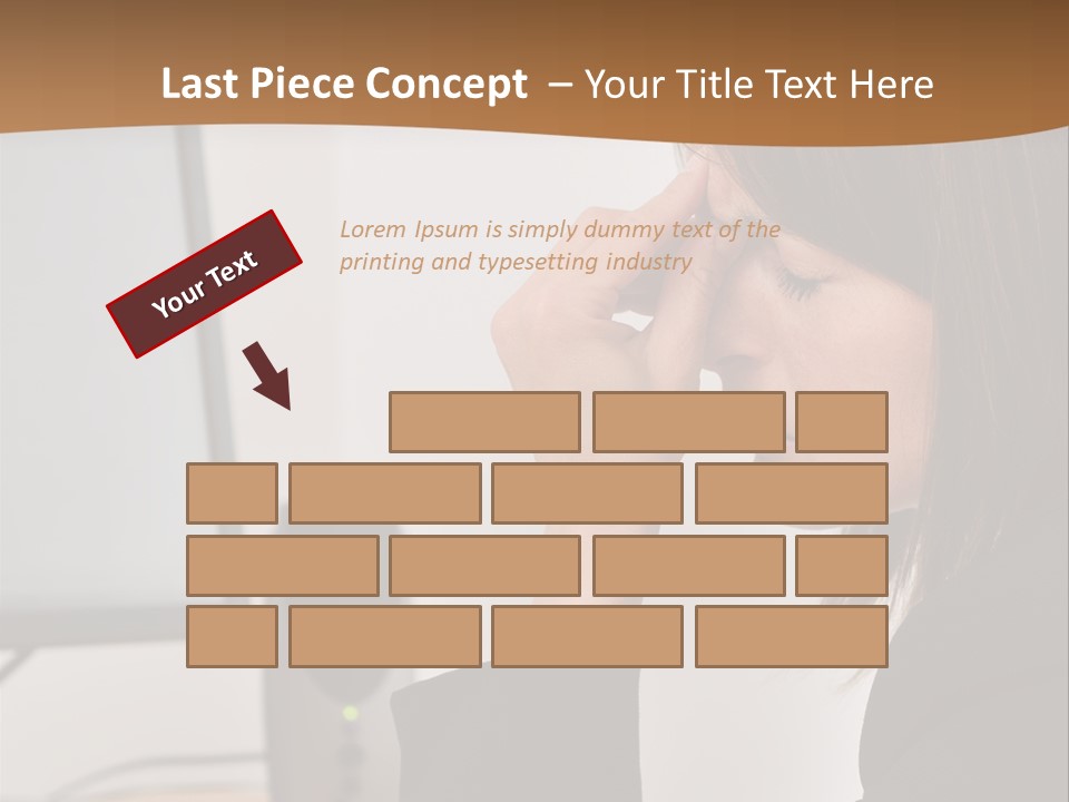 Female File Table PowerPoint Template