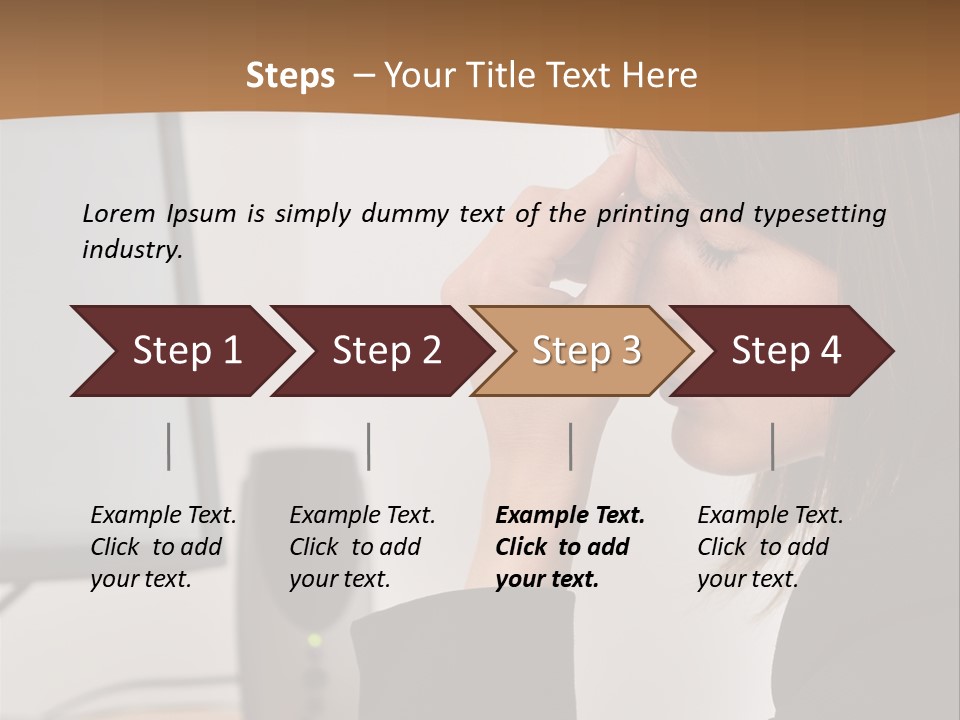 Female File Table PowerPoint Template