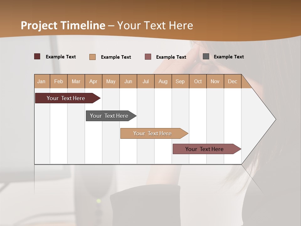 Female File Table PowerPoint Template