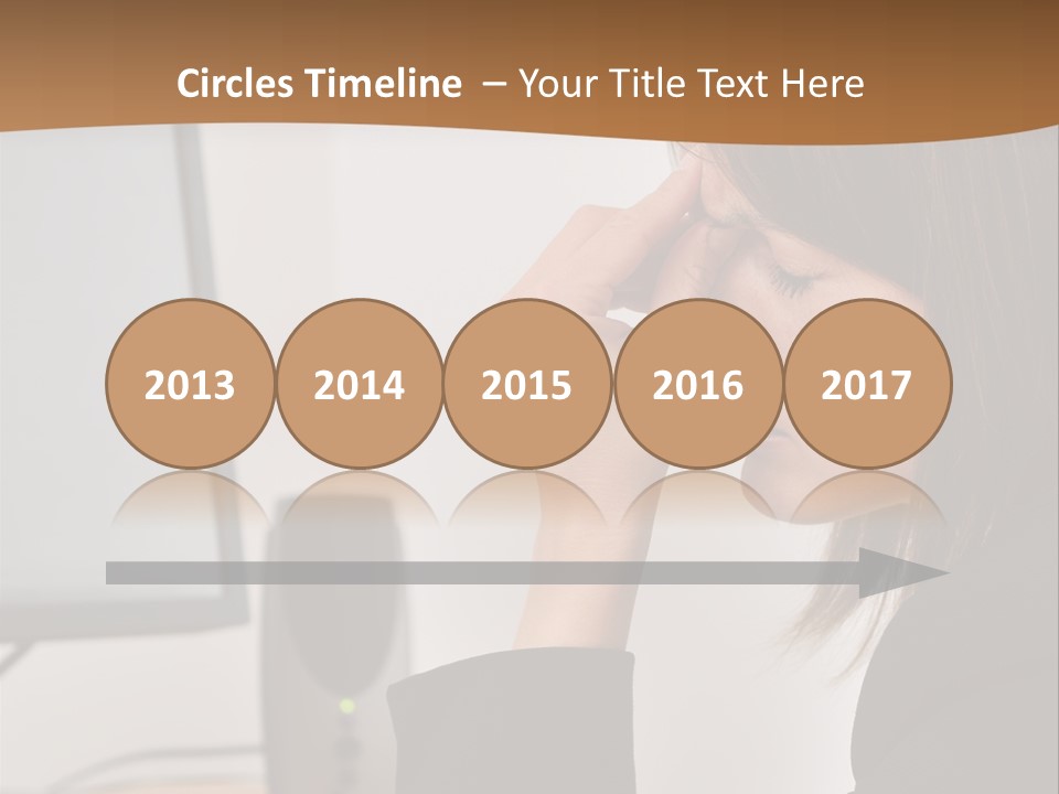 Female File Table PowerPoint Template