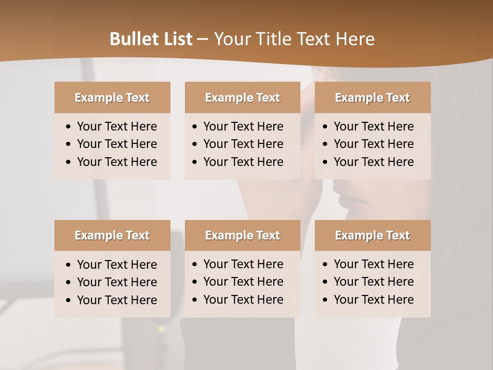 Female File Table PowerPoint Template