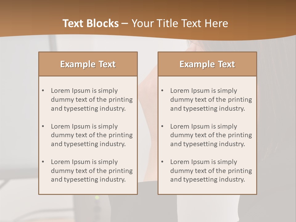 Female File Table PowerPoint Template