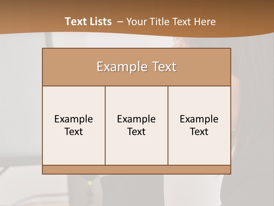 Female File Table PowerPoint Template