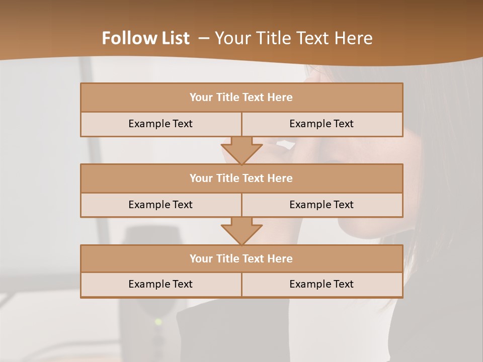Female File Table PowerPoint Template