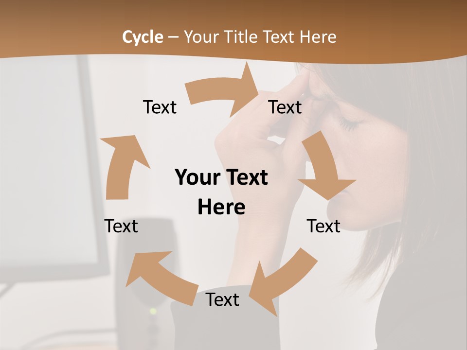 Female File Table PowerPoint Template