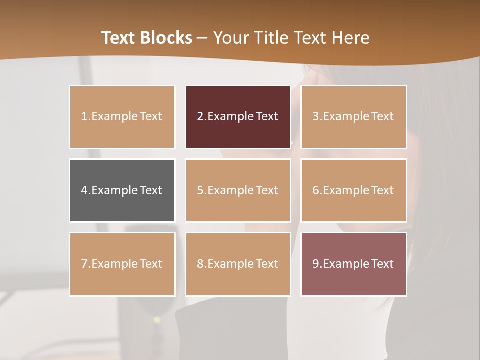 Female File Table PowerPoint Template