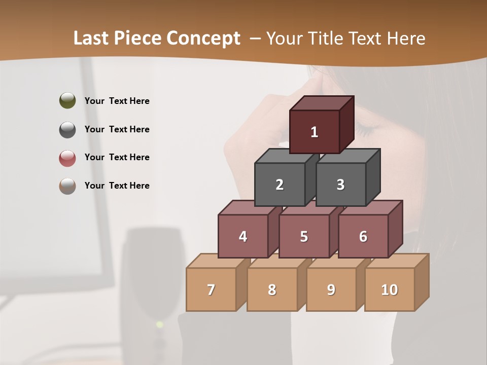 Female File Table PowerPoint Template