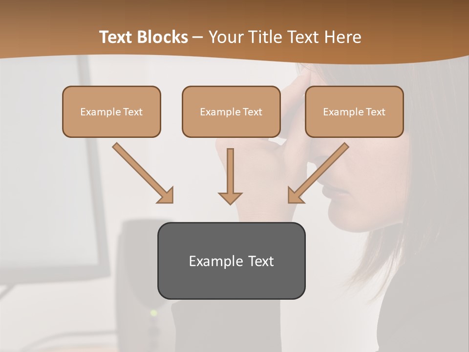Female File Table PowerPoint Template