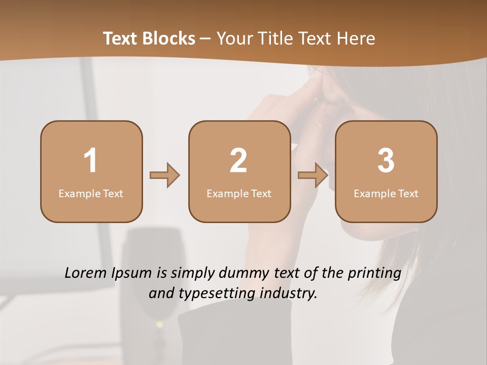 Female File Table PowerPoint Template