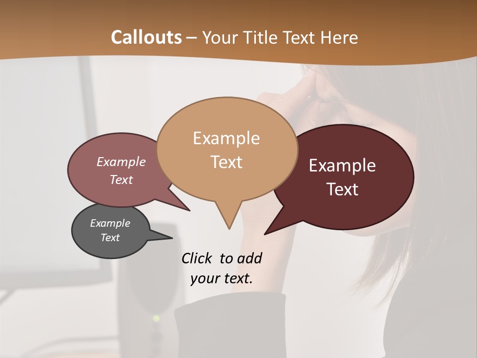 Female File Table PowerPoint Template