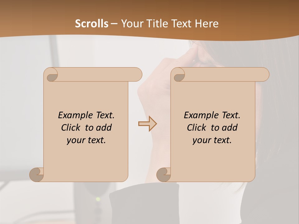 Female File Table PowerPoint Template