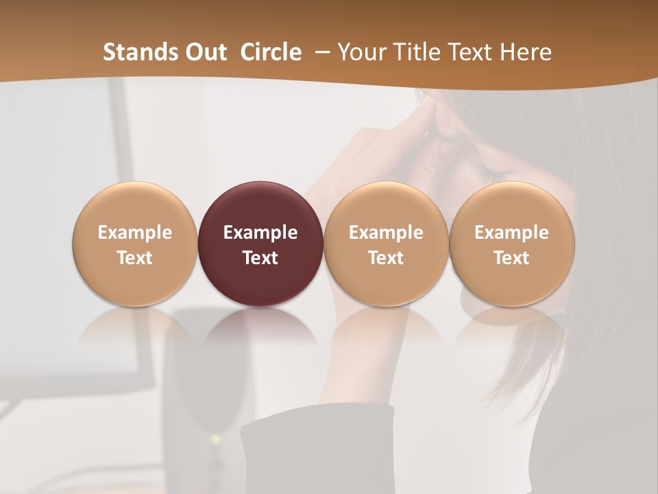 Female File Table PowerPoint Template