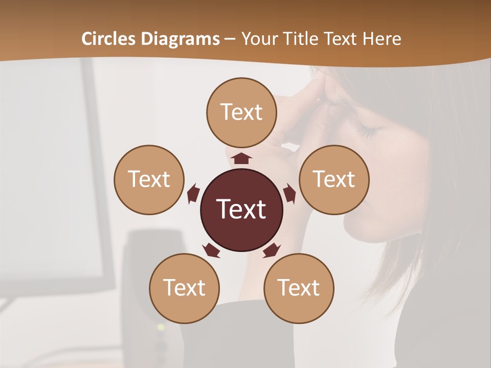 Female File Table PowerPoint Template