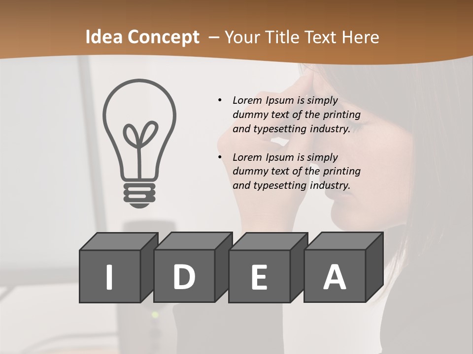 Female File Table PowerPoint Template